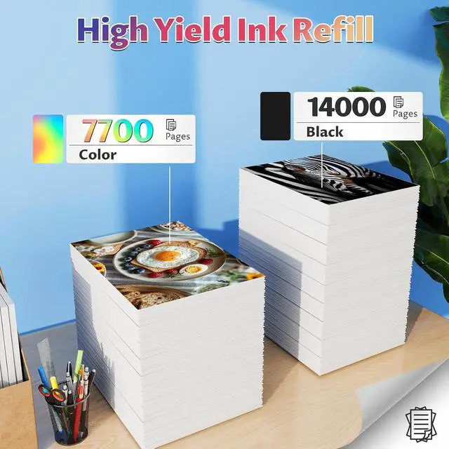 Alt view image 3 of 7 - G6020 G7020 GI-20 Ink Refill Bottles Kit Compatible with Canon PIXMA G6020 G7020 G5020 MegaTank Printer for Canon 20 GI-20 GI20 GI 20 Bottle Refill Dye Printer Ink Black Cyan Magenta Yellow 4 Pack