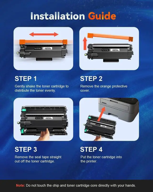Alt view image 5 of 7 - Skydo TN830XL TN830 High Yield Toner Replacement for Brother, 4 Pack