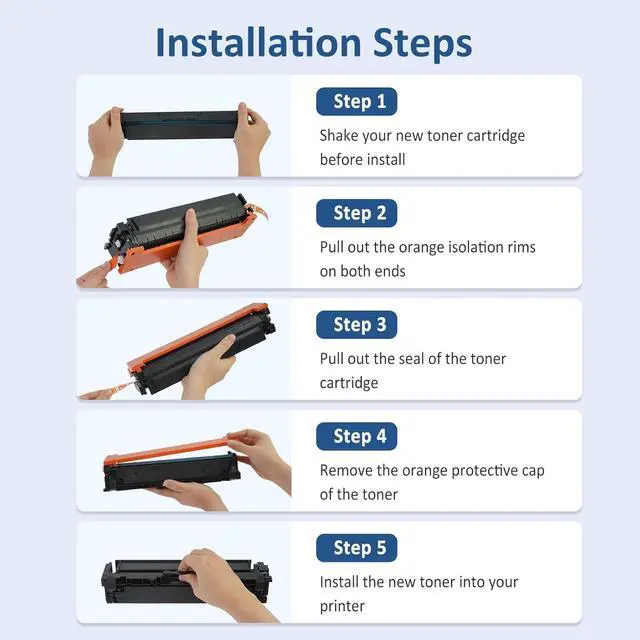 Alt view image 4 of 6 - 218A Toner Cartridges 4 Pack with Chip for HP 218X 3301fdw 3301sdw MFP 3301