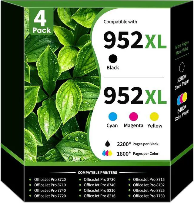 Main image of 952XL 952 Ink Cartridges Replacement for HP 952XL Ink Cartridge Combo Pack