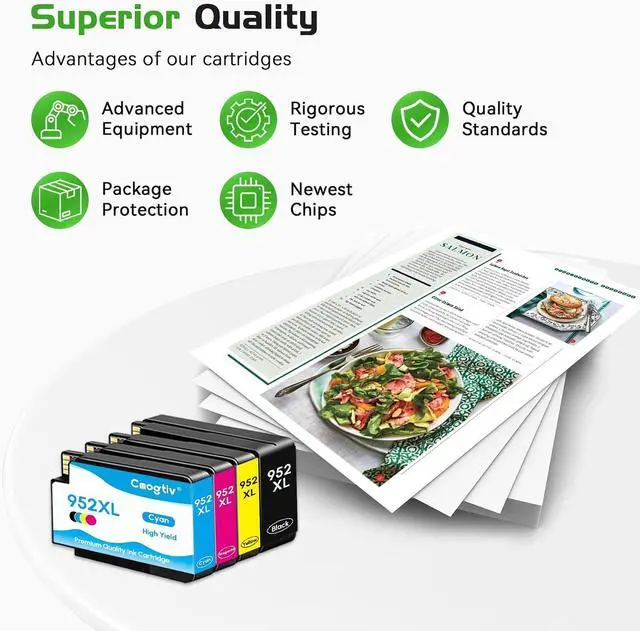 Alt view image 5 of 7 - 952XL 952 Ink Cartridges Replacement for HP 952XL Ink Cartridge Combo Pack