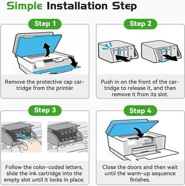 Alt view image 6 of 7 - 952XL 952 Ink Cartridges Replacement for HP 952XL Ink Cartridge Combo Pack