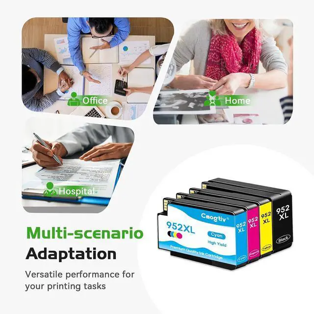 Alt view image 7 of 7 - 952XL 952 Ink Cartridges Replacement for HP 952XL Ink Cartridge Combo Pack