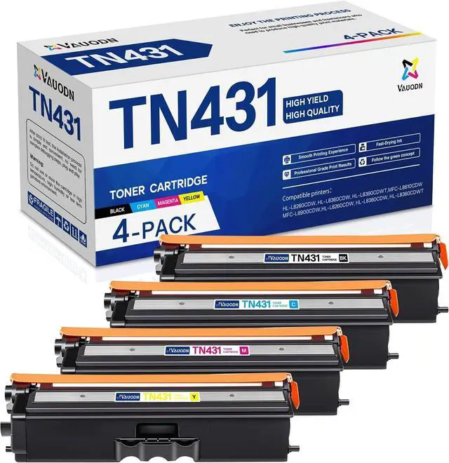 Main image of TN431 TN-431 4 Pack Compatible TN 431 Toner Replacement for Brother TN431