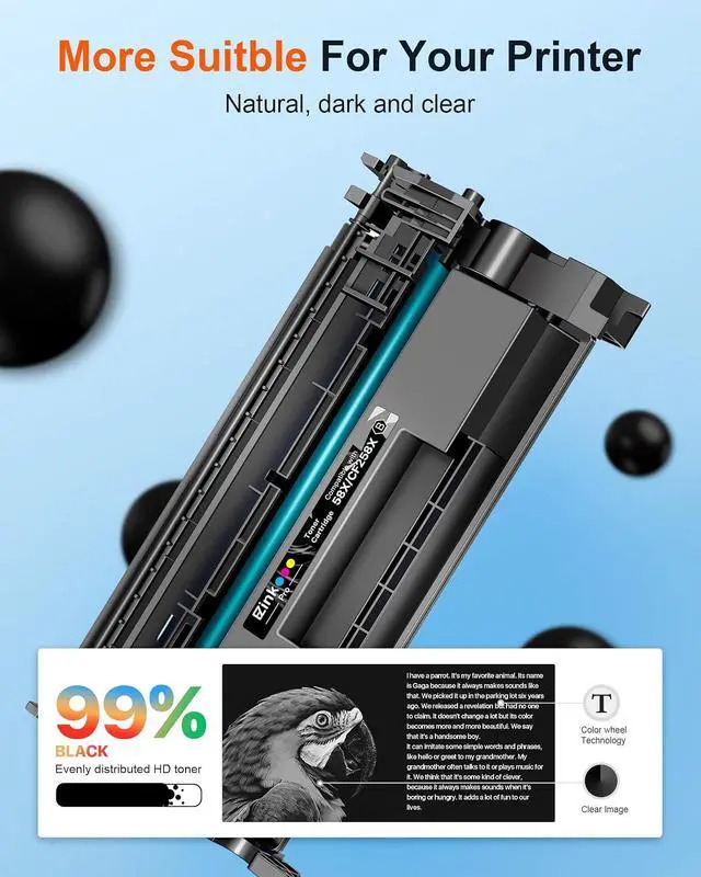 Alt view image 4 of 6 - E-Z Ink Pro 58X HP Toner Cartridge High Yield Replacement for HP 58X CF258X 58A CF258A Compatible with HP LaserJet MFP M428fdw M428fdn M428dw M404 M428 Pro M404n M404dn M404dw, 2 Pack (with Chip)
