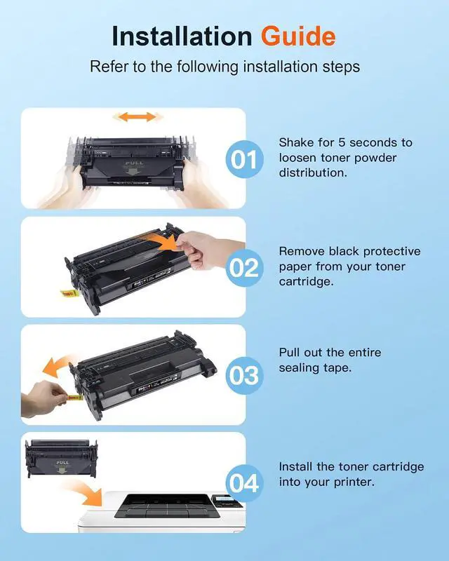 Alt view image 6 of 6 - E-Z Ink Pro 58X HP Toner Cartridge High Yield Replacement for HP 58X CF258X 58A CF258A Compatible with HP LaserJet MFP M428fdw M428fdn M428dw M404 M428 Pro M404n M404dn M404dw, 2 Pack (with Chip)