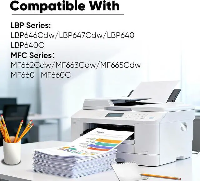 Alt view image 2 of 6 - 075H Toner Cartridge set 075 MF665Cdw LBP646Cdw Replacement for Canon Color ImageCLASS MF665Cdw MF663Cdw MF662Cdw LBP647Cdw MF660C LBP640 Printer