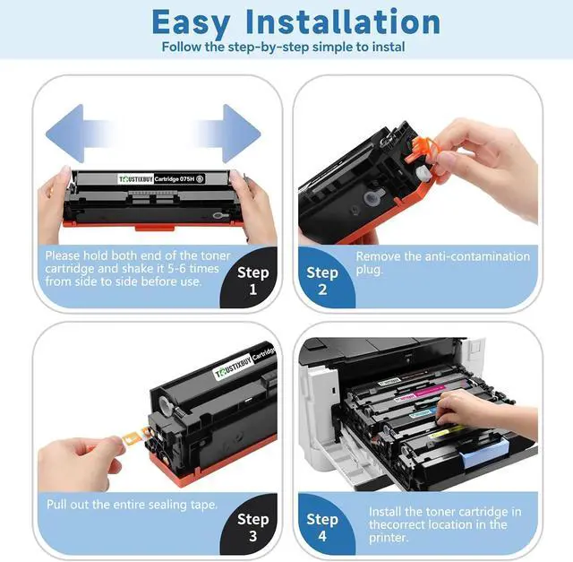 Alt view image 4 of 6 - 075H Toner Cartridge set 075 MF665Cdw LBP646Cdw Replacement for Canon Color ImageCLASS MF665Cdw MF663Cdw MF662Cdw LBP647Cdw MF660C LBP640 Printer