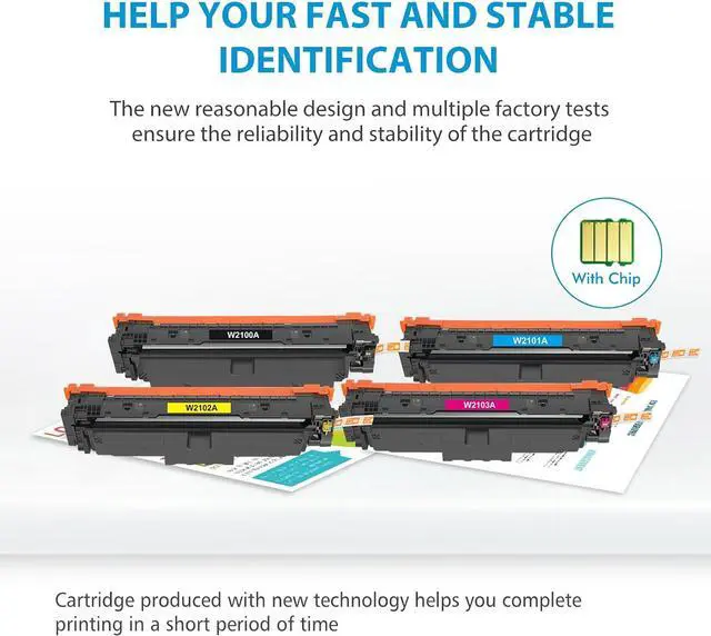 Alt view image 6 of 6 - 210A Toner Cartridges 4-Pack Set Compatible for HP 210 210X with Chip