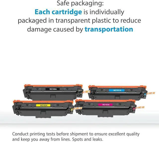 Alt view image 5 of 6 - 210A Toner Cartridges 4-Pack Set Compatible for HP 210 210X with Chip