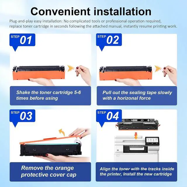 Alt view image 4 of 7 - 075H Toner Cartridge Set MF665Cdw MF662Cdw Compatible with Canon 075H
