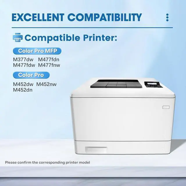 Alt view image 2 of 6 - 410A Toner Cartridge Replacement for HP 410A CF410A to Ues with M477fnw 4PK