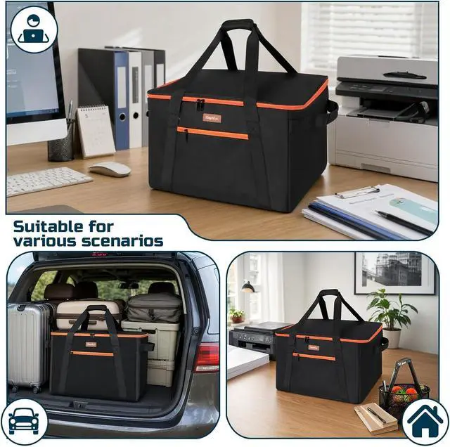 Alt view image 5 of 5 - Padded Printer Carrying Case,Heavy Duty Water Resistant 600D Exterior