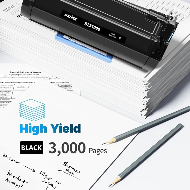 Alt view image 3 of 6 - B231000 Remanufactured Toner Cartridge Replacement for Lexmark B231000 Toner Cartridge for B2338, B2442, B2546, B2650, MB2338, MB2442, MB2546, MB2650 Printer 1 Black (with Chip)