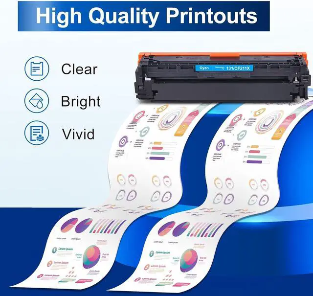 Alt view image 4 of 6 - InkNI Compatible 131X 131A Toner Cartridge for HP, Color, 4-Pack