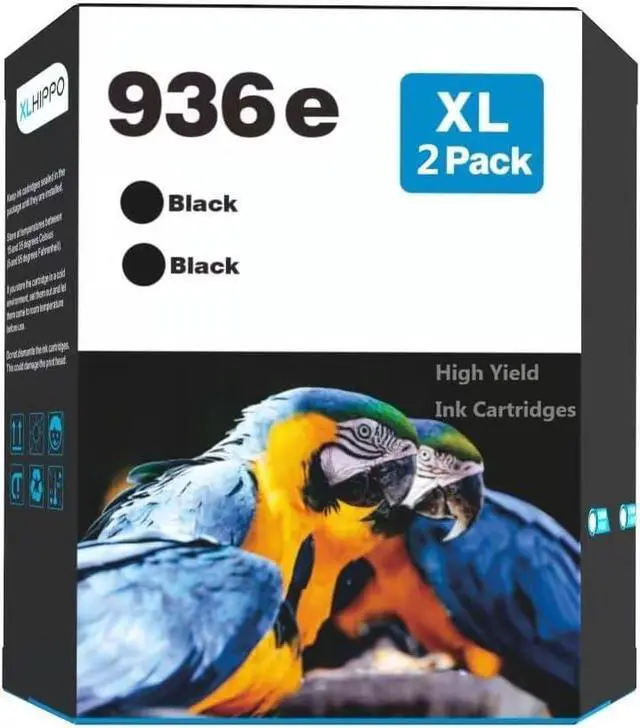 Main image of 936e Black Replacement for HP 936e 936 Black Ink Cartridge for HP Printers 9125e 9120e Series, for OfficeJet Pro 9130e 9135e 9730e 9120 9130 (2 Pack 936XL Black)