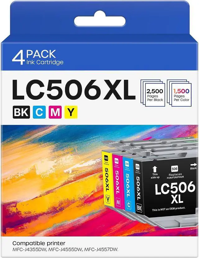Main image of LC506XL Ink Cartridges Compatible for Brother LC506XL LC506 Ink Cartridges