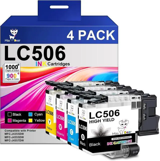 Main image of Miss Deer LC506 Ink Cartridges Compatible for Brother MFC-J4355DW/J4555DW
