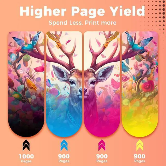 Alt view image 3 of 7 - Miss Deer LC506 Ink Cartridges Compatible for Brother MFC-J4355DW/J4555DW