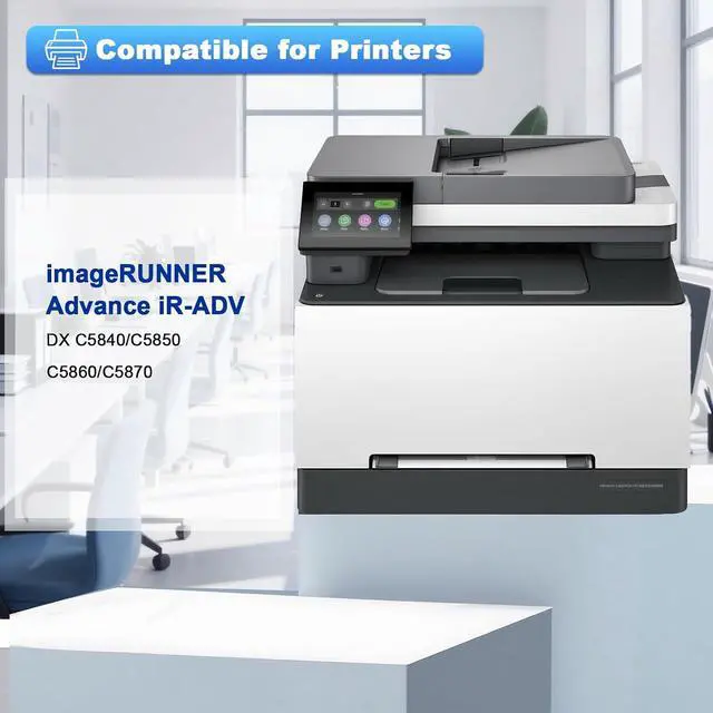 Alt view image 2 of 7 - GPR61 GPR-61 Remanufactured Toner Cartridges 4 Pack with Chip Replacement for Canon GPR-61 GPR61 Toner for ImageRUNNER Advance DX C5840i C5850i C5860i C5870i Printer (B/C/M/Y)