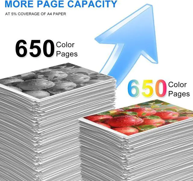 Alt view image 3 of 7 - 68XL Ink Cartridge Black & Color High Yield Replacement for HP 68xl Ink cartridges for Envy 6152e,6155e,6552e,6555e,6558e Printer (1 Black and 1 Color)