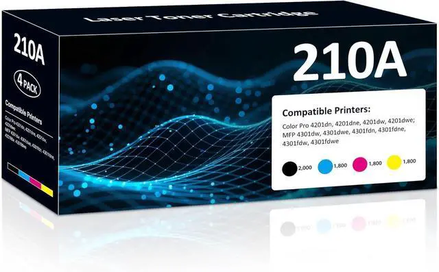 Main image of 210A Toner Cartridges 4Pack Compatible for HP MFP 4301fdw 4201 4301 Printer