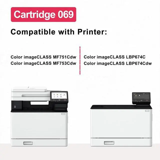Alt view image 2 of 6 - Vihan 069 Toner Cartridge Set MF753Cdw Compatible Replacement for Canon 069 LBP674Cdw MF754Cdw MF751Cdw MF750C Printer Ink 4 Pack(1BK/1C/1M/1Y)