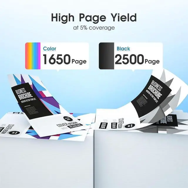 Alt view image 3 of 6 - 936XL 936e 936 Ink Cartridges for HP Printers Replacement for HP 936XL 936 Ink Cartridges Combo Pack for HP OfficeJet Pro 9125e 9120e 9730e 9130 9135e 9122e 9128e 9110b 9120b 9130e(4 PACK WITH CHIP)