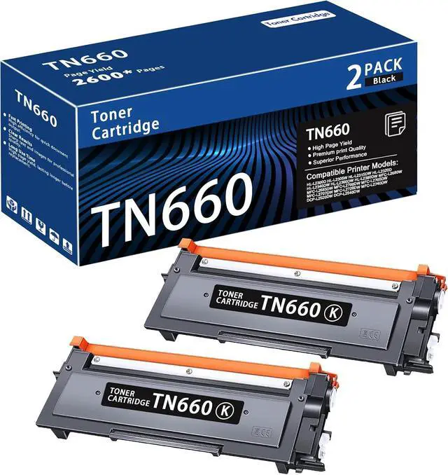 Main image of TN660 Black Toner Cartridge Replacement for Brother TN660 toner cartridge