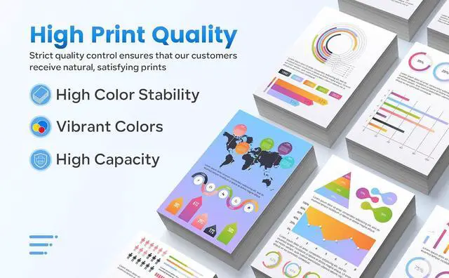 Alt view image 4 of 6 - Vihan TN227 Toner Cartridge High Yield 3 PackTN-227C/M/Y Color Toner Replacement for Brother TN 227 TN-227 Toner Cartridge with MFC-L3770CDW HL-L3290CDW HL-L3270CDW Printer