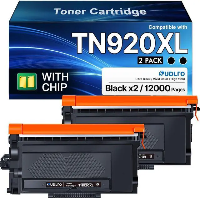Main image of TN920XL Toner Cartridge Compatible for Brother TN920 TN920XXL TN920UXXL High-Yield Black Toner Replacement for HL-L6210DW HL-L6210DWT HL-L5210DW HL-L5210DN MFC-L5710DW Printer (2-Pack, with Chip)