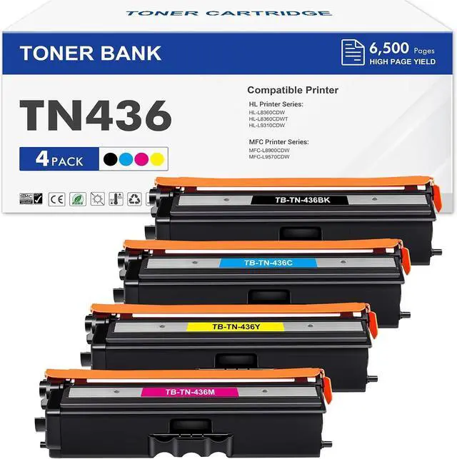 Main image of TN436 TN-436 Toner Cartridge Set for Brother MFC-L8900Cdw TN 436 High Yield