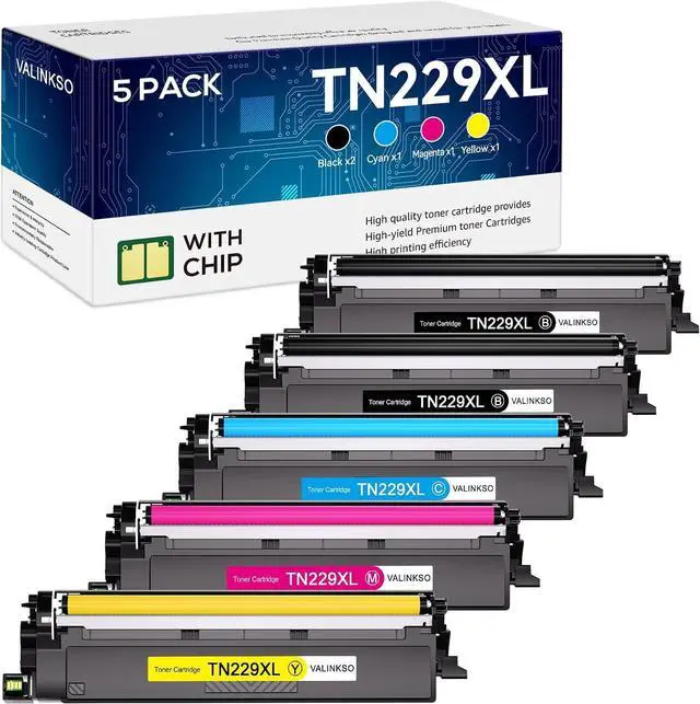 Main image of Compatible TN229XL Toner Cartridge Replacement for Brother TN229 TN229XL Toner Work with Brother HL-L3220CDW MFC-L3780CDW HL-L3280CDW MFC-L3720CDW HL-L3300CDW,High Yield 5-Pack (BK/C/M/Y)