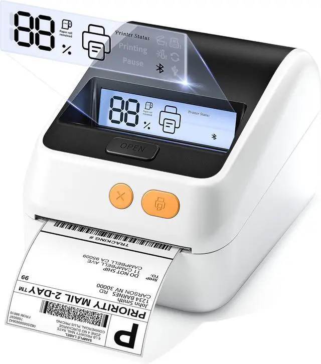 Main image of Phomemo Shipping Label Printer with Screen and Built-in Label Bin