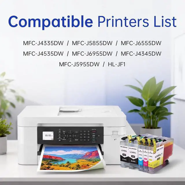 Alt view image 2 of 7 - MEGAIN LC406XL Ink Cartridges Replacement for LC406 XL LC 406XL for Brother MFC-J5855DW MFC-J6555DW MFC-J4535DW MFC-J4335DW MFC-J6955DW MFC-J4345DW MFC-J5955DW Printer(with Chip, 5 Pack)