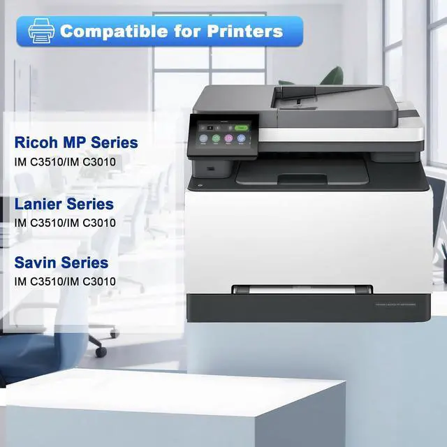 Alt view image 2 of 7 - IM C3010 IM C3510 Toner Cartridges 4 Pack High Yield Compatible with IM C3010 IM C3510 IMC3510 IMC3010 Replacement for Ricoh 842550 842553 842552 842551 Printer (B/C/Y/M )