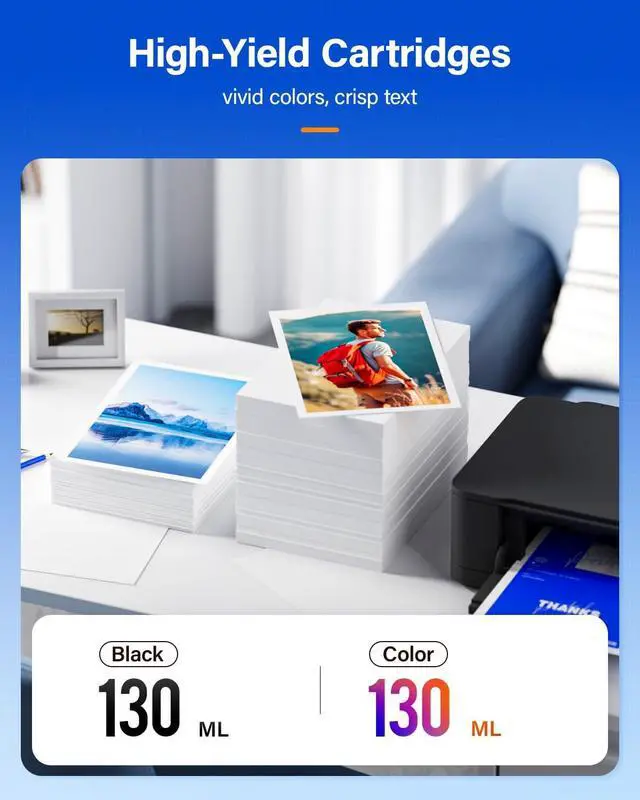 Alt view image 3 of 5 - PFI-102 Ink Cartridge 130ml 6-Pack with chip High Yield Replacement Canon imagePROGRAF iPF500 iPF510 iPF600 iPF605 iPF610 iPF650 iPF655 iPF700 iPF710 iPF720 iPF750 iPF755 iPF760 iPF765 Inkjet Printer