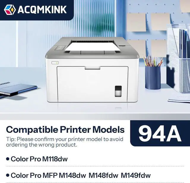 Alt view image 2 of 6 - 94A CF294A Toner Cartridge Replacement for HP 94A CF294A Pro M118dw MFP M148fdw M148dw M149fdw Printer Ink, 2 Pack Black
