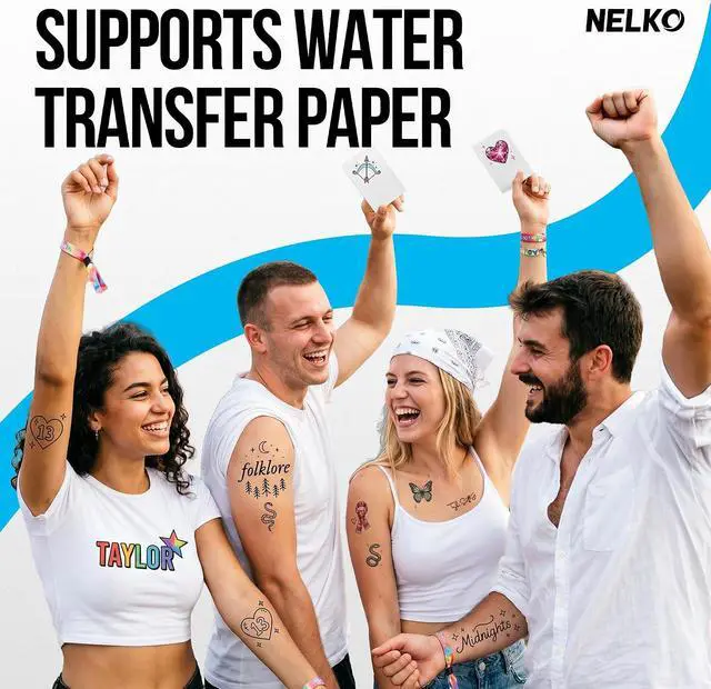 Alt view image 6 of 7 - Nelko Photo Printer, 2x3 Portable PP02 Inkjet Printer for Sticker, Magnetic, Water Transfer & Heat Transfer Paper, Bluetooth Compatible with iOS & Android, App Editing, Ivory
