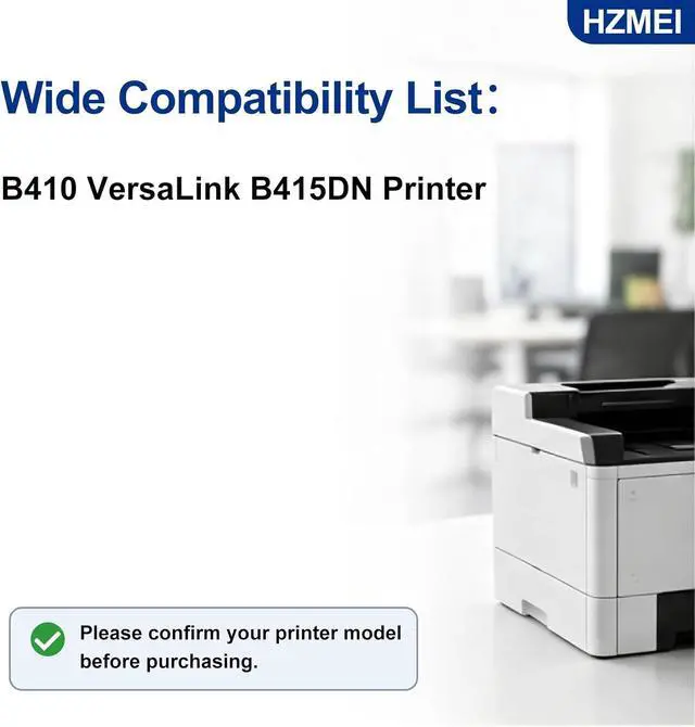 Alt view image 2 of 7 - B410 B415 Toner Cartridge 006R04725 Black Toner with New Chip