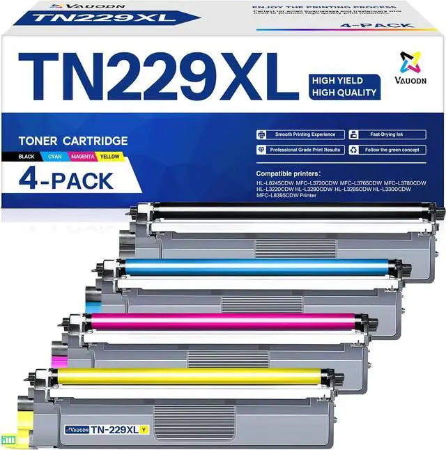 Main image of TN229XL High Yield Toner Set 4PK Compatible for Brother TN-229XL TN 229