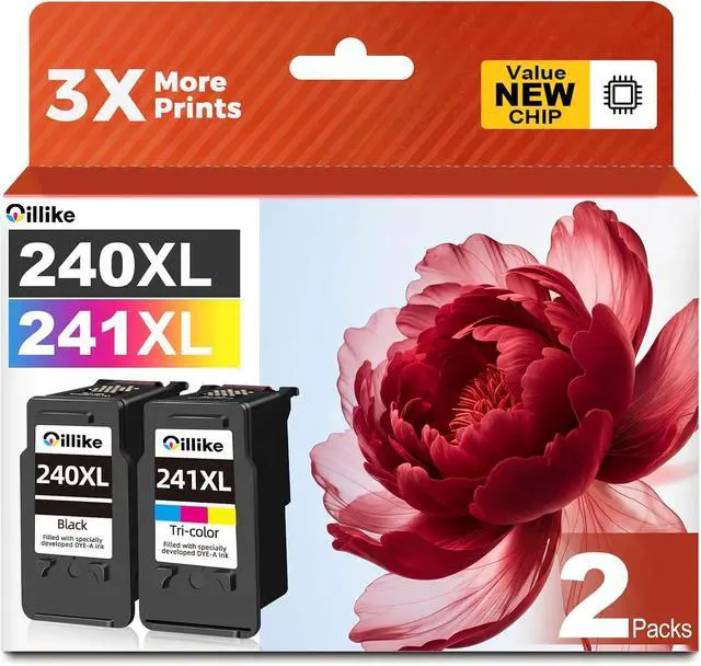 Main image of 240xl 241xl Ink Cartridges Replacement Compatible for Canon PG-240 CL-241 XL pg240 cl241 Combo Pack for MG3620 MG3600 MG3520 TS5120 MG2120 MX472 MX452 MX512 MX532 Printer (1 Black,1 Color)