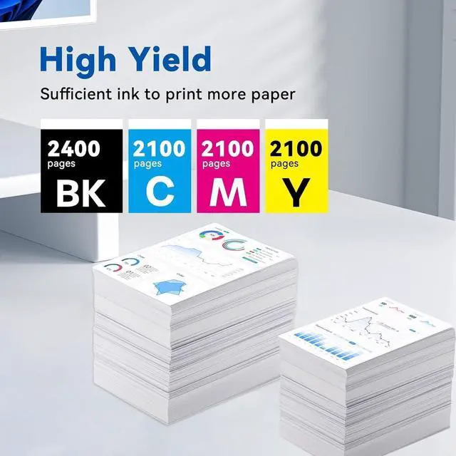 Alt view image 3 of 7 - 414A Toner Cartridges with Chip Replacement for HP Pro MFP M454dw M479fdw