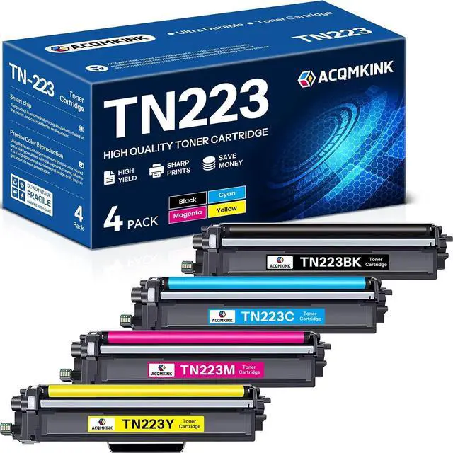 Main image of TN223 TN-223BK/C/M/Y Toner Cartridge Compatible TN-223 TN 223 Replacement for Brother TN223BK/C/M/Y TN2234PK HL-L3270CDW MFC-L3770CDW HL-L3290CDW (1Black/1Cyan/ 1Magenta/1Yellow)