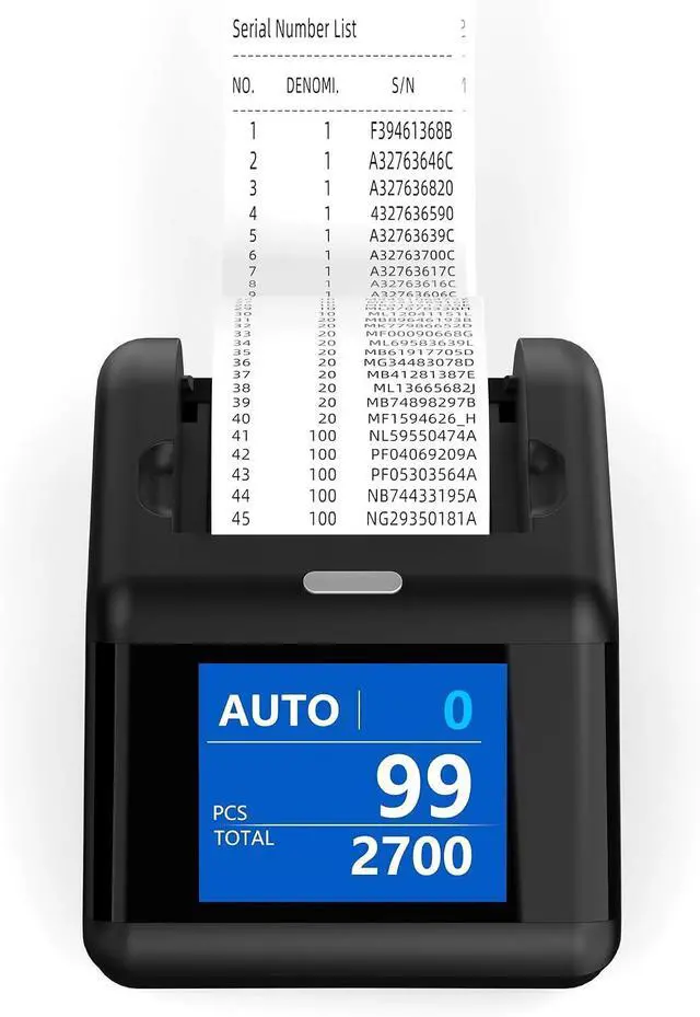 Main image of PONNOR P-07 Thermal Printer for N70 Mixed Denomination Money Counter Machine, Connects via RJ-11 Plug, Receipt Printer Suitable for 58 mm Thermal Paper, External Dislay Printer