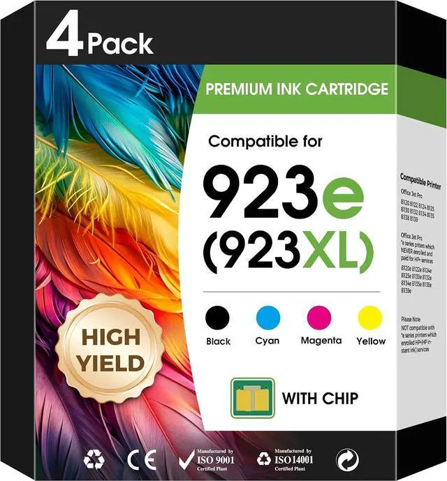Main image of 923e 923XL 8125e Ink Cartridge Combo Pack Compatible for HP 923 923e