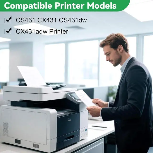 Alt view image 2 of 5 - 20N1XK0 CS431 Toner Cartridge Black with Chip,1-Pack, 6,000Pages