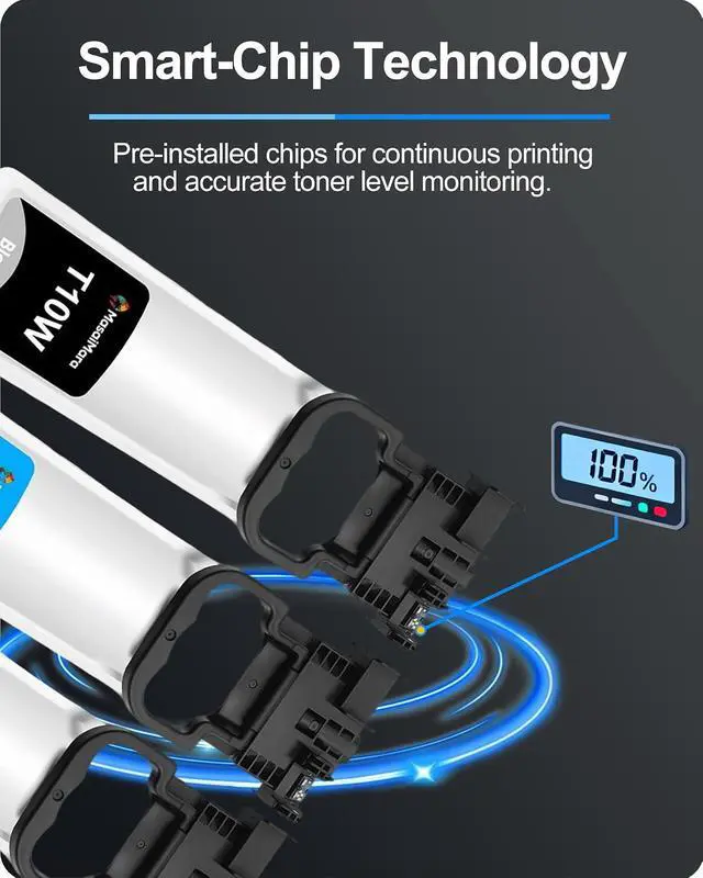 Alt view image 7 of 7 - MasaiMara Remanufactured T10W Ink Cartridge Compatible for Workforce Pro WF-C5390 WF-C5890 WFC5390 WFC5890 Color Printers (T10W100 Black, T10W200 Cyan, T10W300 Magenta, T10W400 Yellow, 4-Pack)