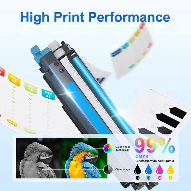 Alt view image 4 of 7 - TN227BK/C/M/Y High Yield Toner 4 Pack Compatible for Brother TN227 TN-227
