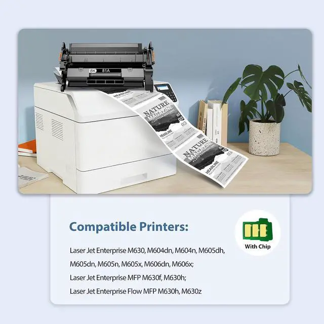 Alt view image 2 of 7 - 81A Black Toner Cartridge - CF281A Replacement for HP 81A CF281A